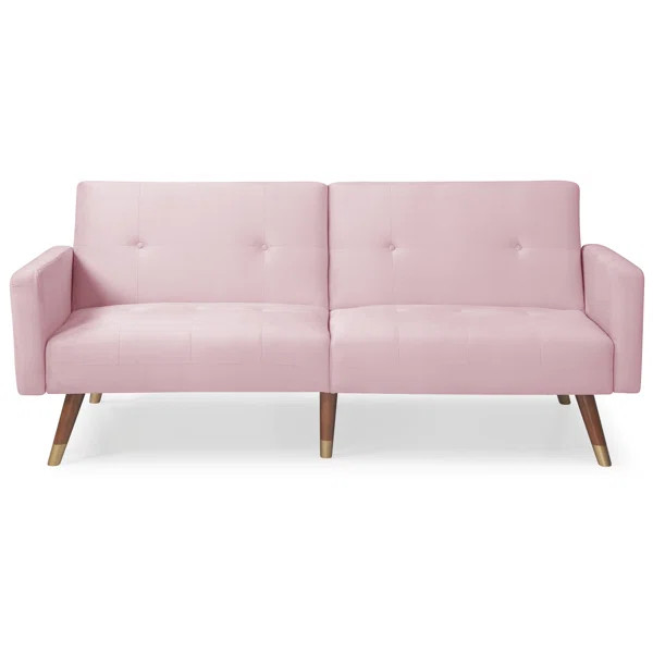 Jarrod Velvet 79" Square Arms Sleeper | Wayfair North America