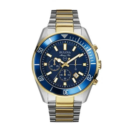Bulova Men s Marine Star Chronograph Two-Tone Stainless Steel Watch 98B230 | Walmart (US)