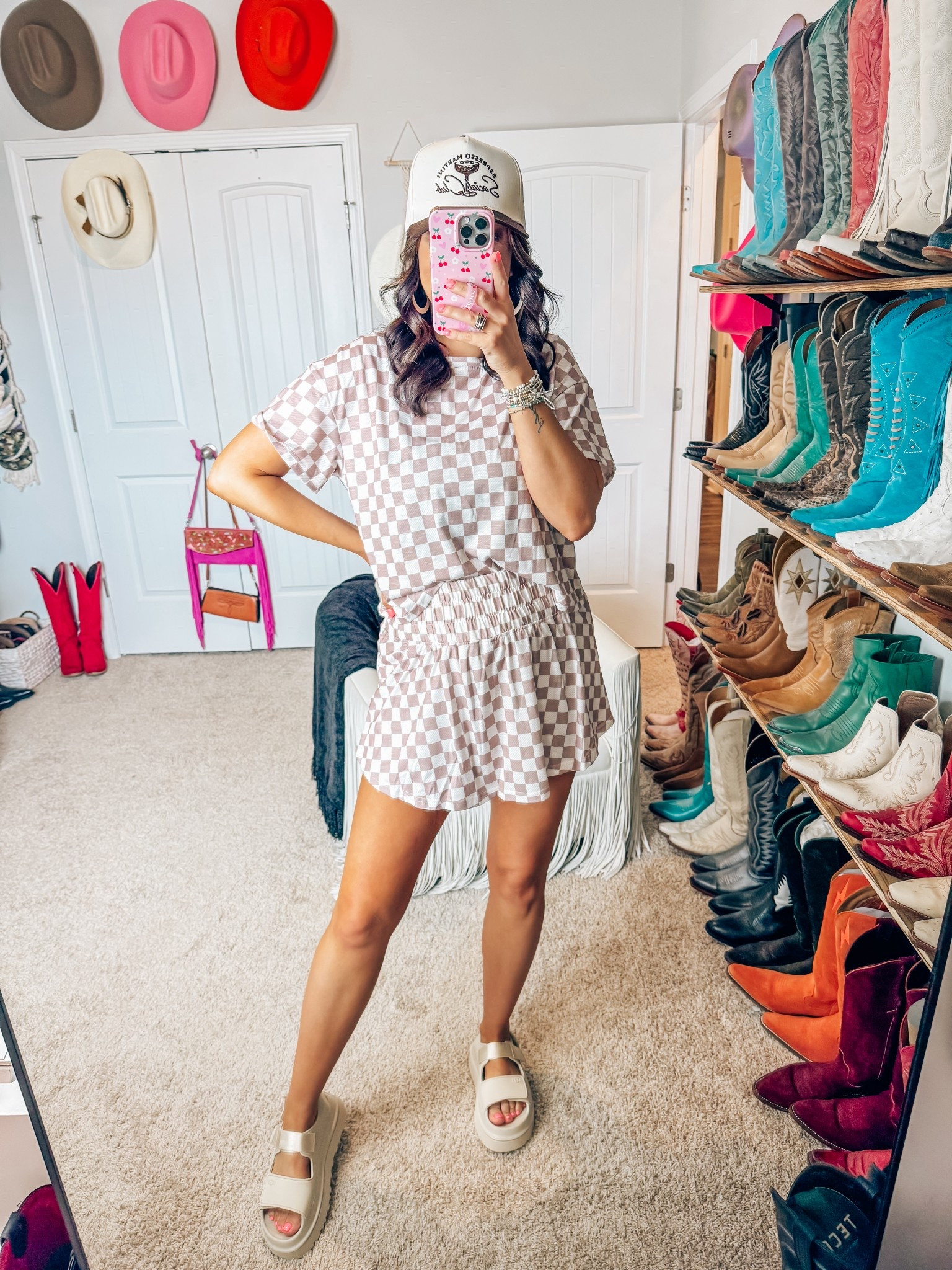 Casual trendy two piece set from Amazon - Ugg sandals / trucker hat. In a medium in the set 

#LTKStyleTip #LTKFindsUnder100 #LTKFindsUnder50