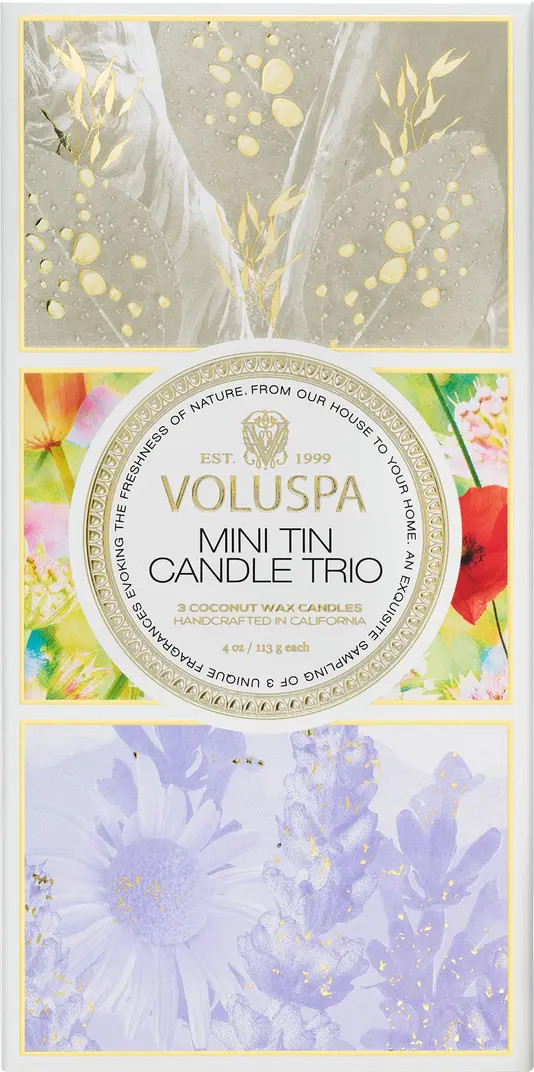 Maison Blanc Set Of 3 Mini Tin Candles | Nordstrom