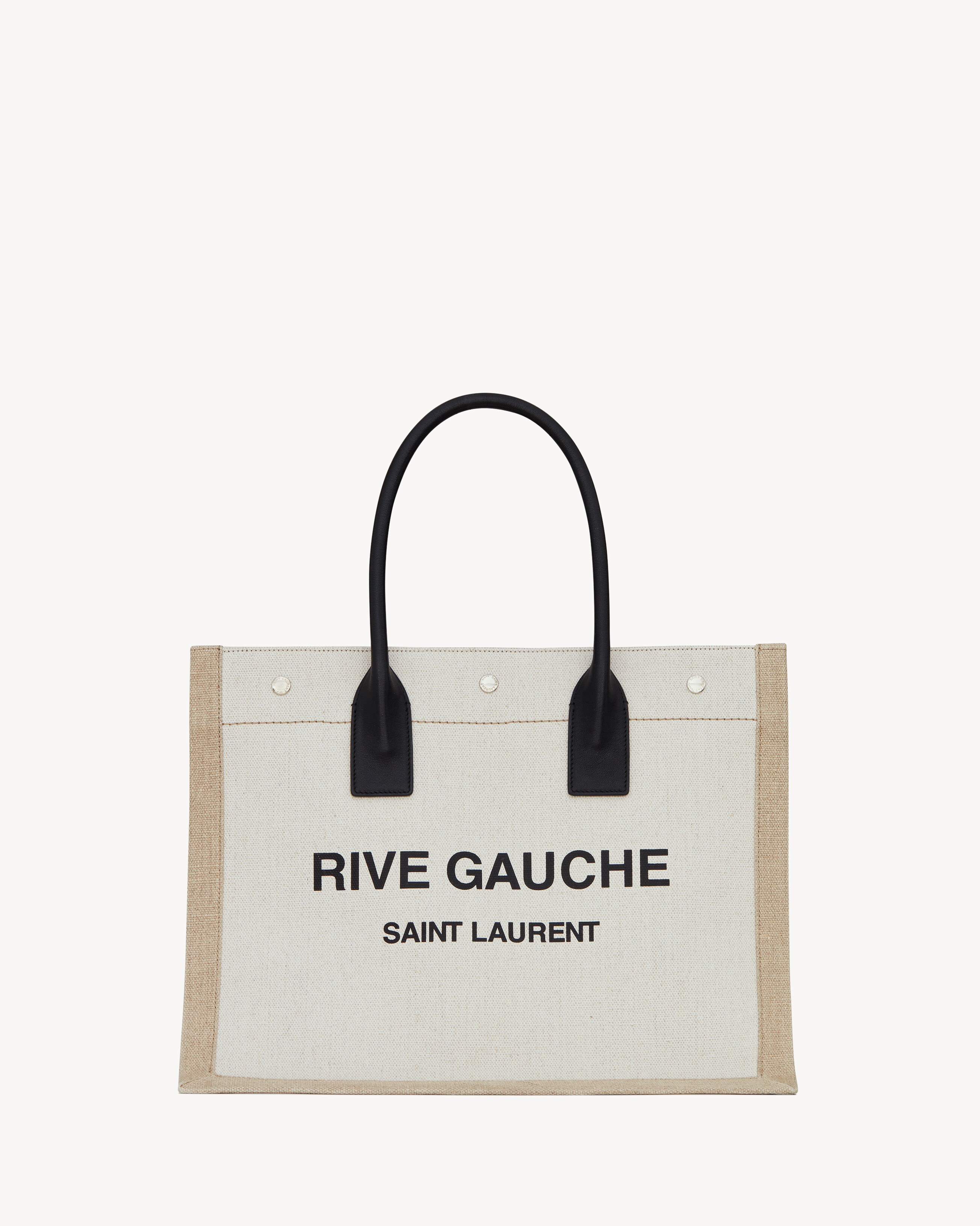 RIVE GAUCHE TOTE BAG AUS LEINEN UND LEDER | Saint Laurent Inc. (Global)