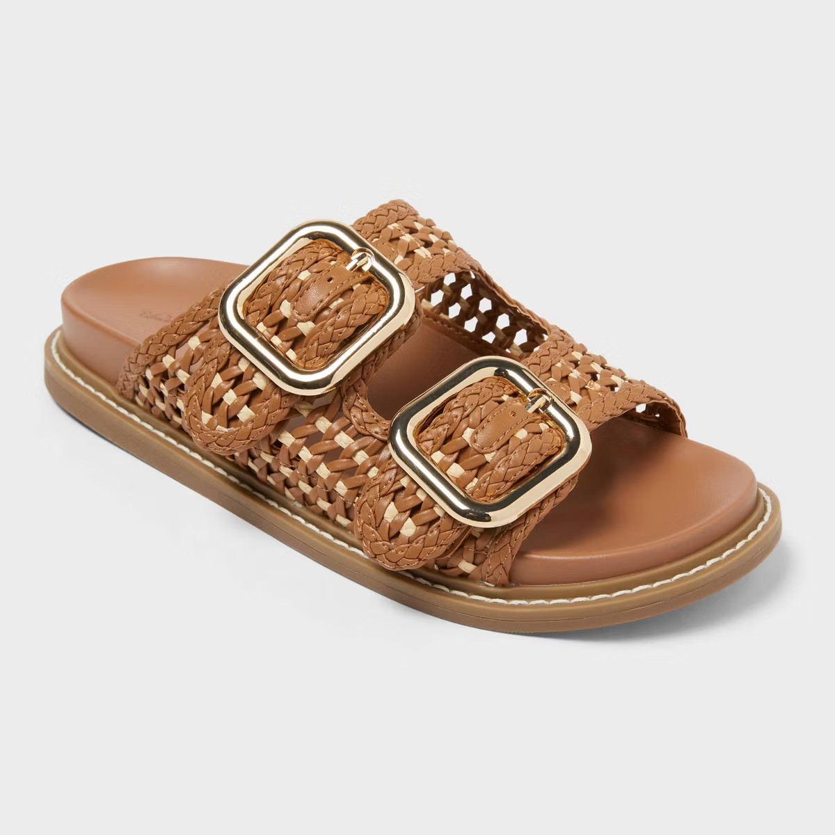 Women’s Collin Sandals with Memory Foam Insole - Universal Thread™ Cognac | Target