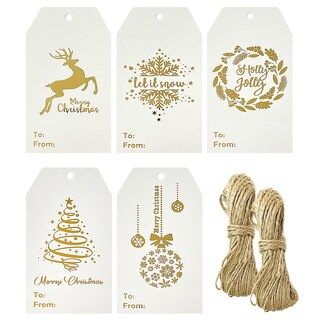 Wrapables Gold Foil Christmas Holiday Gift Tags/Kraft Paper Hang Tags for Gift-Wrapping, Labeling... | Michaels Stores