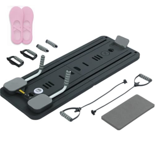 Flo Pilates Portable Reformer, 2025 Pilates Reformer Set, Multi-Purpose Foldable Pilates Reformer Board for Strength, Balance & Flexibility, Full-Body Workouts (Black) | Amazon (US)