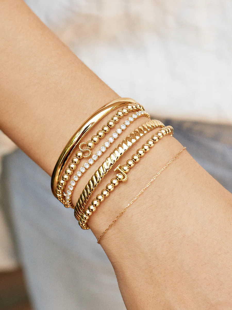 Initial Pisa Bracelet: Gold Twist | BaubleBar (US)