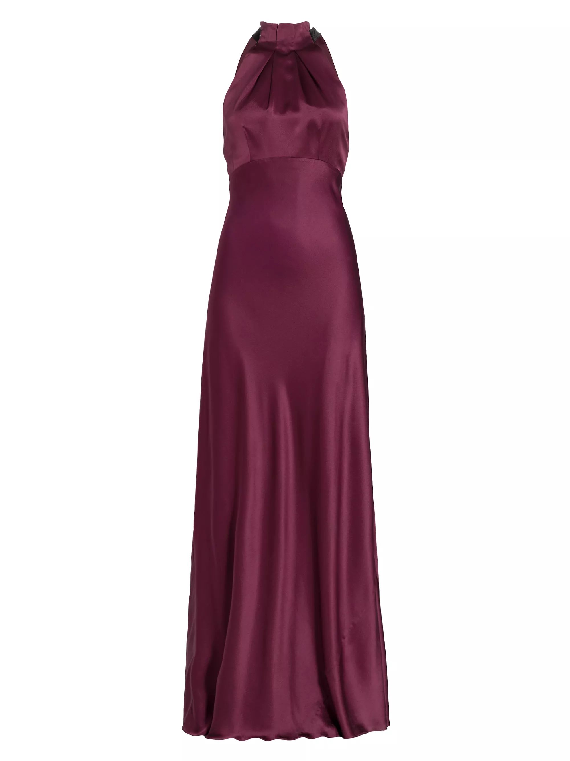 Michelle Halterneck Silk Gown | Saks Fifth Avenue