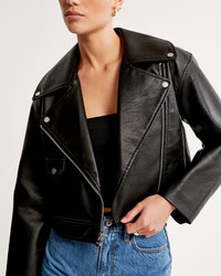 Vegan Leather Moto Jacket | Abercrombie & Fitch (US)