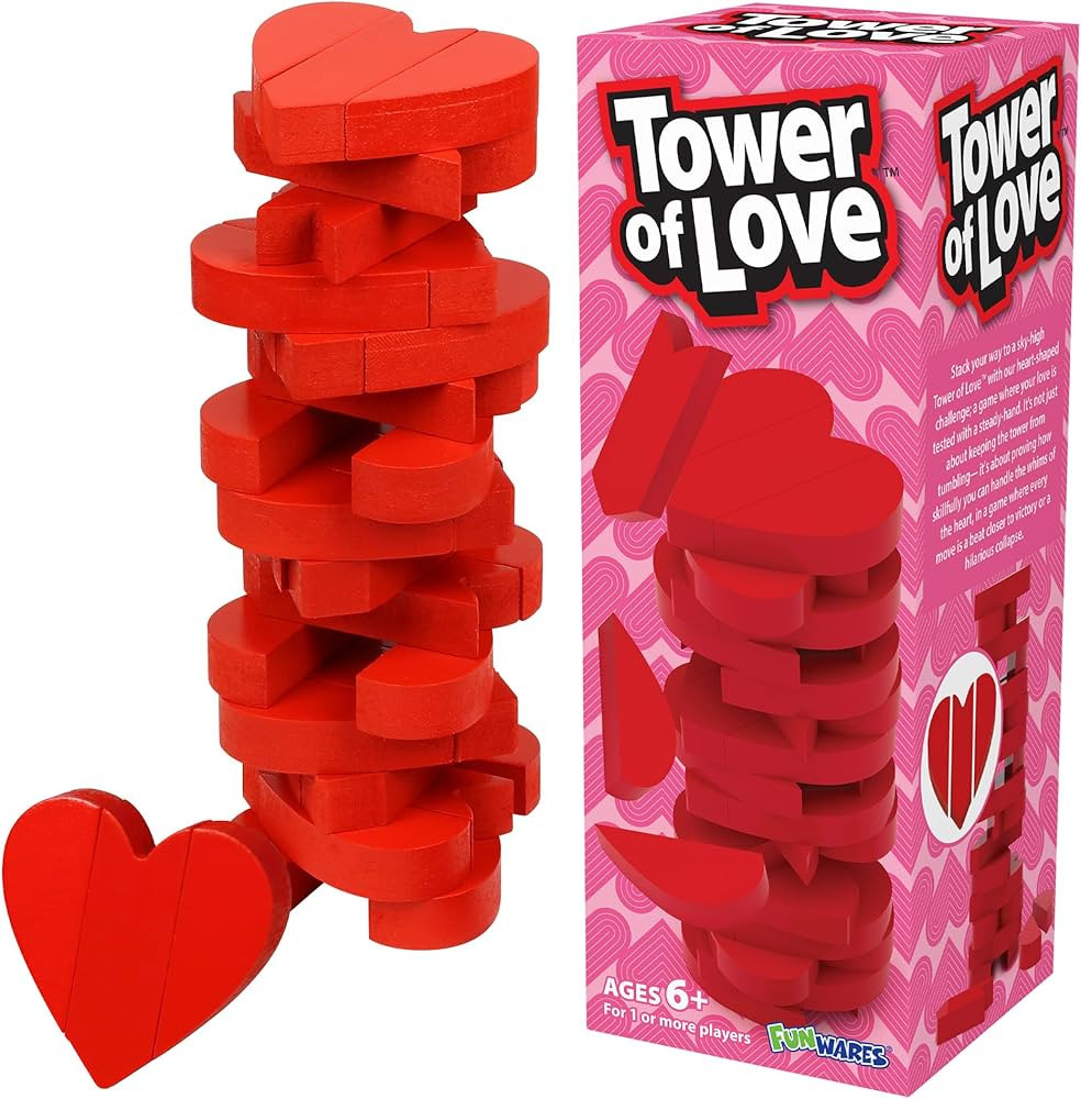 Funwares Wooden Blocks Stacking Game, Tumbling Tower and Balance Game, Family & Party Fun, Game f... | Amazon (US)
