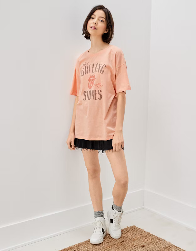 AE Oversized Rolling Stones Graphic Tee | American Eagle Outfitters (US & CA)