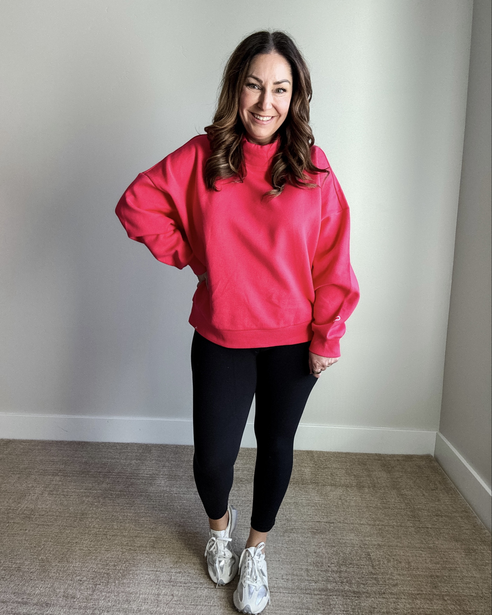 Pink Valentine Mock Turtleneck Activewear Outfit | Wearing L in both 
#valentinescasual #springoutfit #targetstyle #newarrivals  

 

#LTKSeasonal #LTKMidsize #LTKFindsUnder50