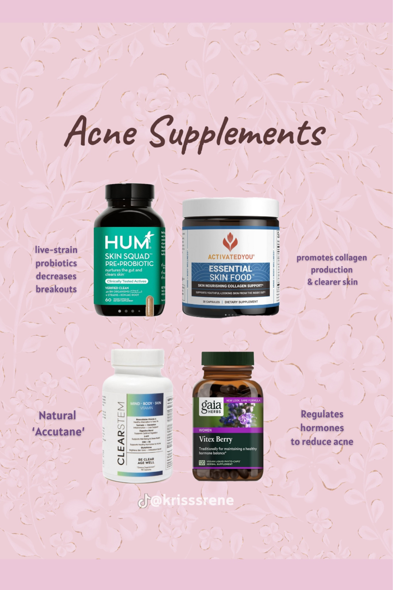 Everything to help clear your acne from within! Skincare recommendations for clearer skin vitamins and supplements 

#LTKBeauty #LTKStyleTip #LTKBacktoSchool