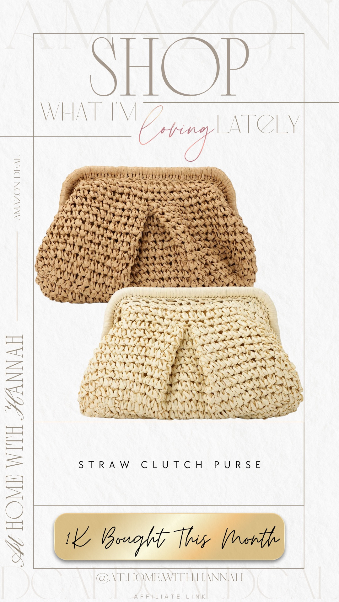 Amazon Fashion Finds • Straw Clutch Purse • Summer Bag Find

This straw clutch purse is such a cute summer accessory find, and 1K bought this month when I spotted it — easy to see why because it goes with dresses, vacation outfits, wedding guest looks, and casual summer outfits.

If you’re shopping for straw clutch, raffia bag, summer purse, vacation bag, beach outfit accessories, wedding guest bag, Amazon fashion finds, summer accessories, and Prime Day fashion deals, this one is so pretty.

It’s that little finishing piece that makes a basic summer outfit feel instantly more styled.

Everything is linked here 🤍

#AmazonFashion #SummerAccessories #StrawBag #RaffiaBag #PrimeDayDeals #VacationOutfits

#LTKHome #LTKootd