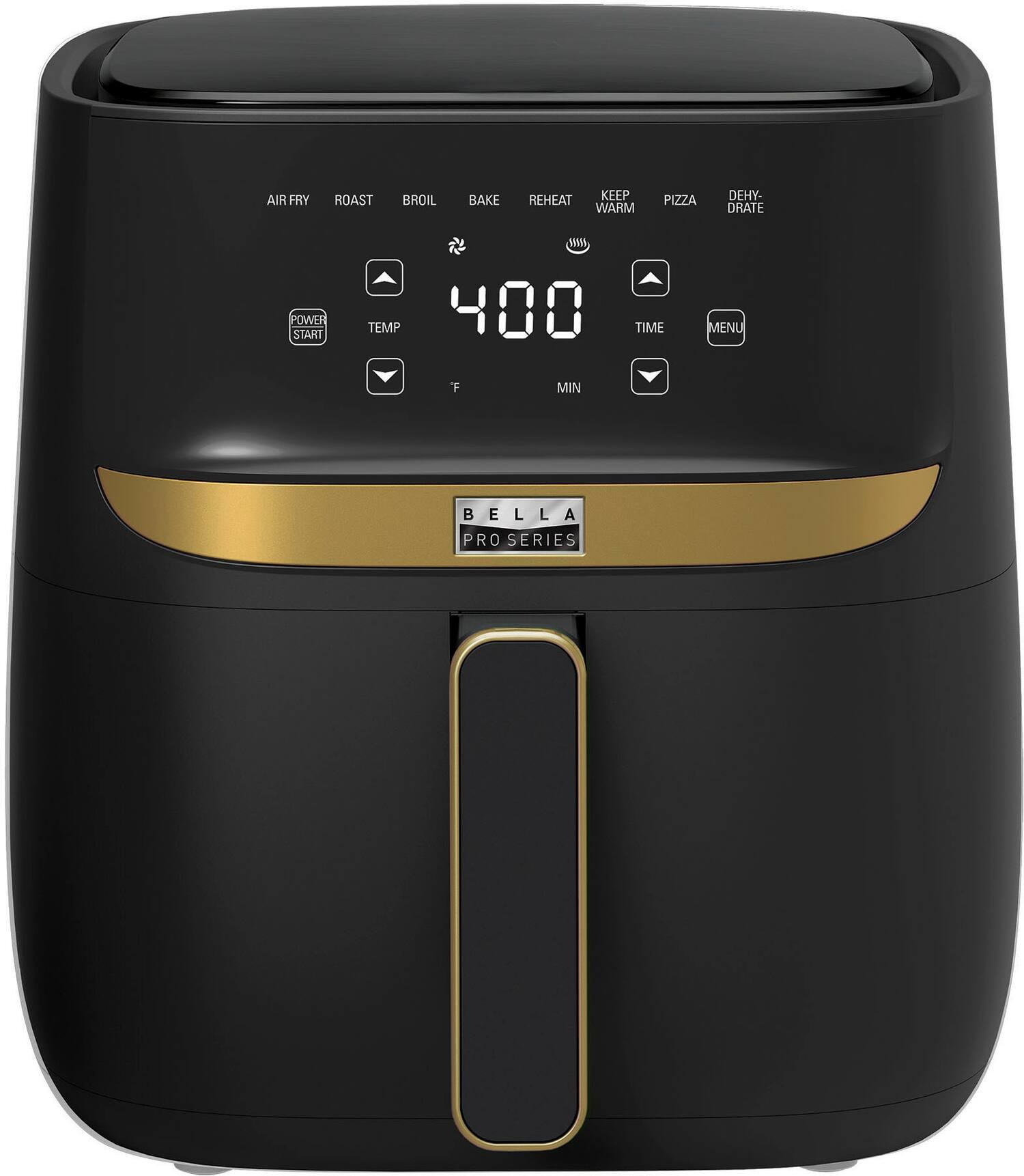 Bella Pro Series 6-qt. Digital Air Fryer with Matte Finish Matte Black with Gold Accents 90153 - ... | Best Buy U.S.