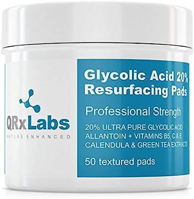 Glycolic Acid 20% Resurfacing Pads for Face & Body with Vitamins B5, C & E, Green Tea, Calendula,... | Amazon (US)