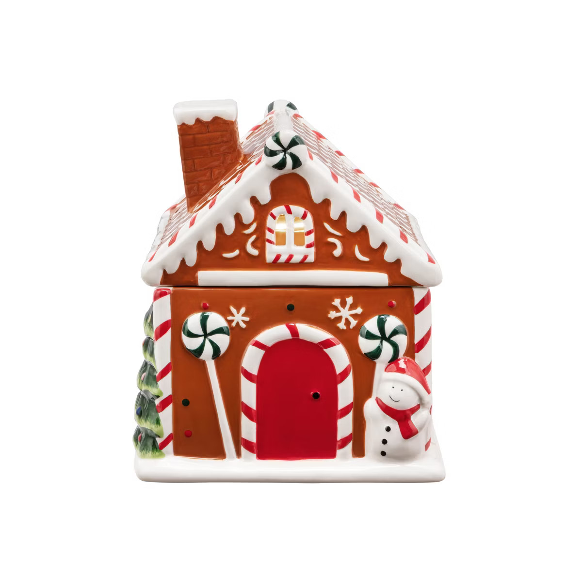 Mr. Christmas 9.5" Ceramic Lit Gingerbread House Cookie Jar | Target