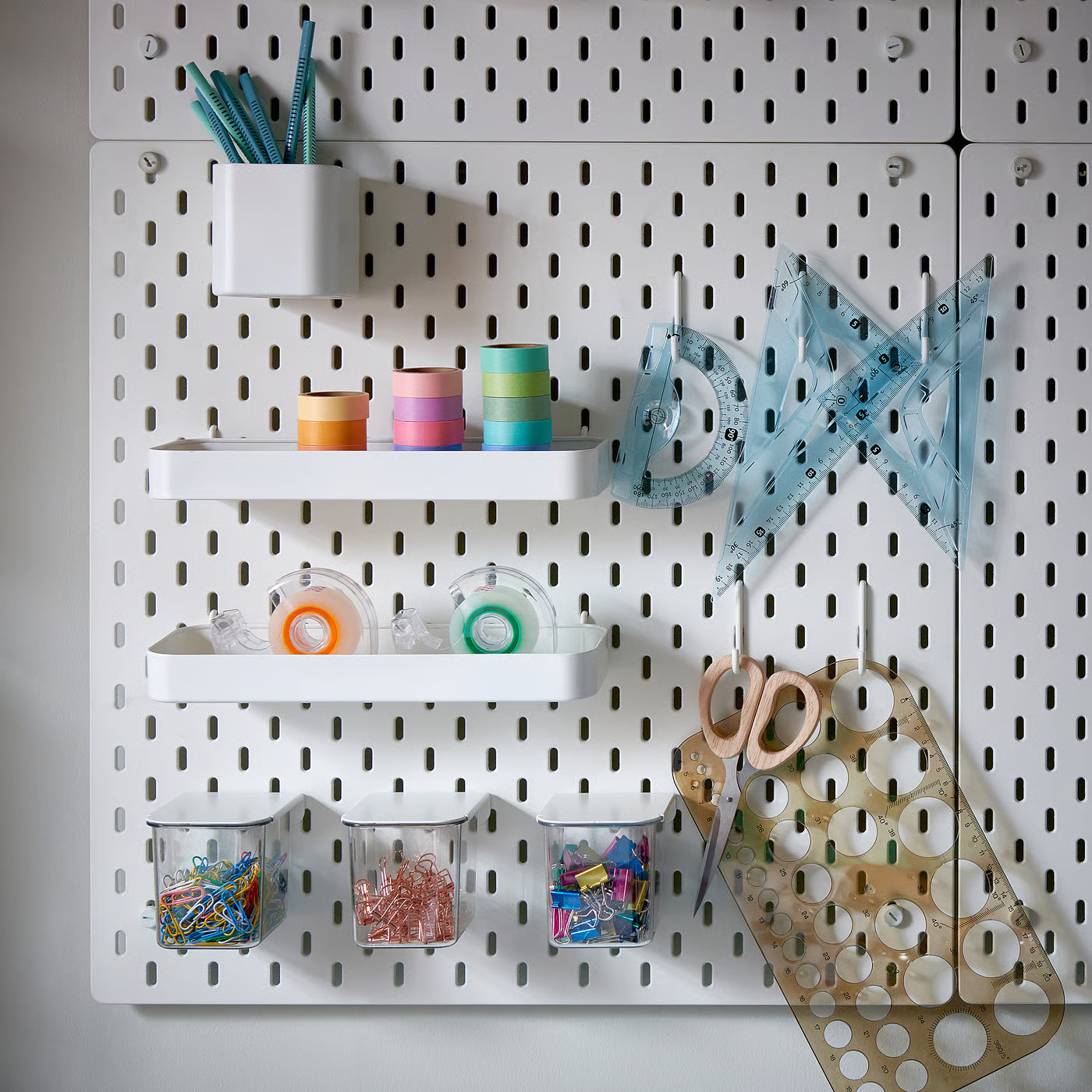 IKEA SKÅDIS pegboard combination, white, 22x22 | IKEA US