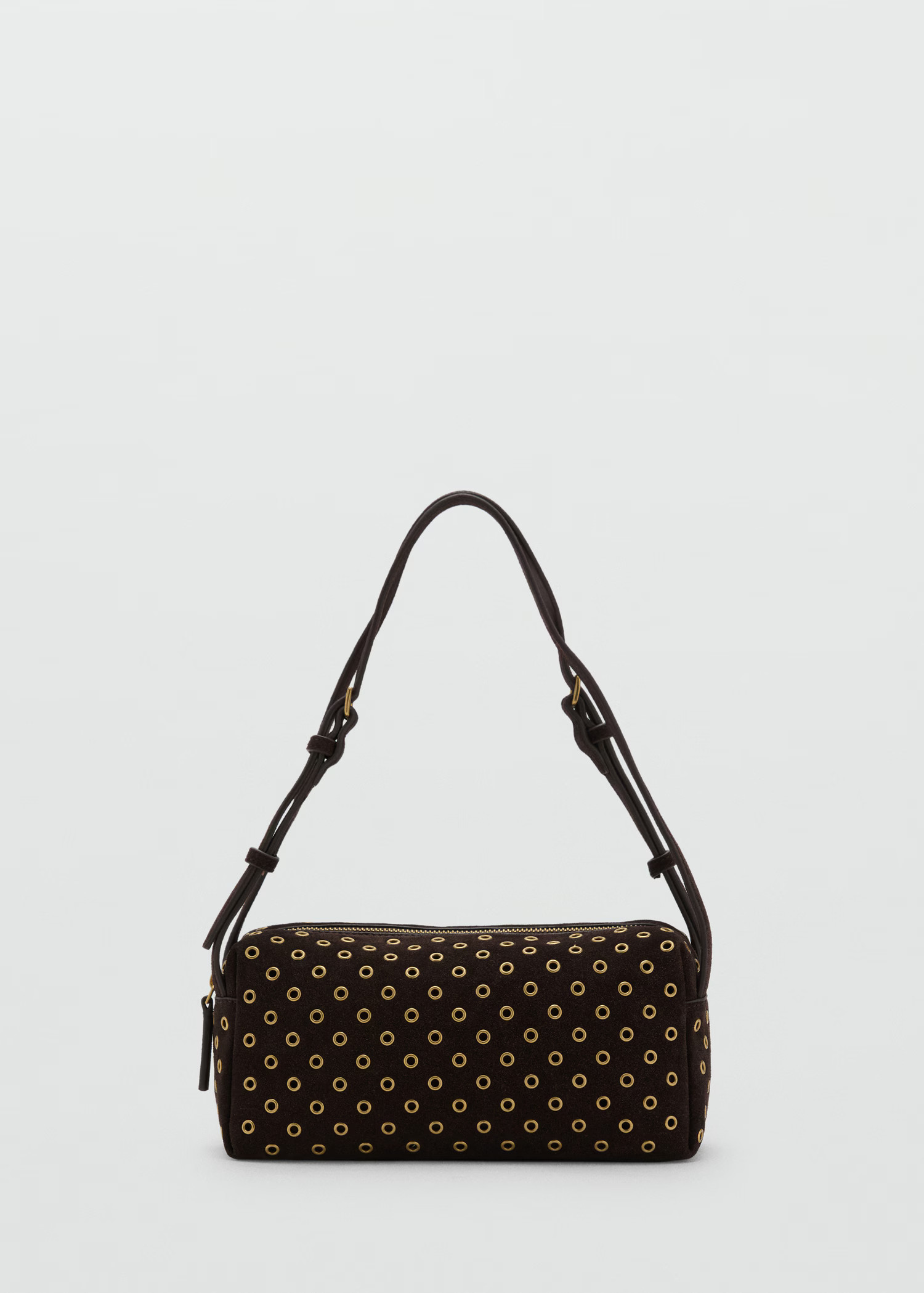 Suede shoulder bag with eyelets - Women | MANGO USA | Mango (US/MX/AU)