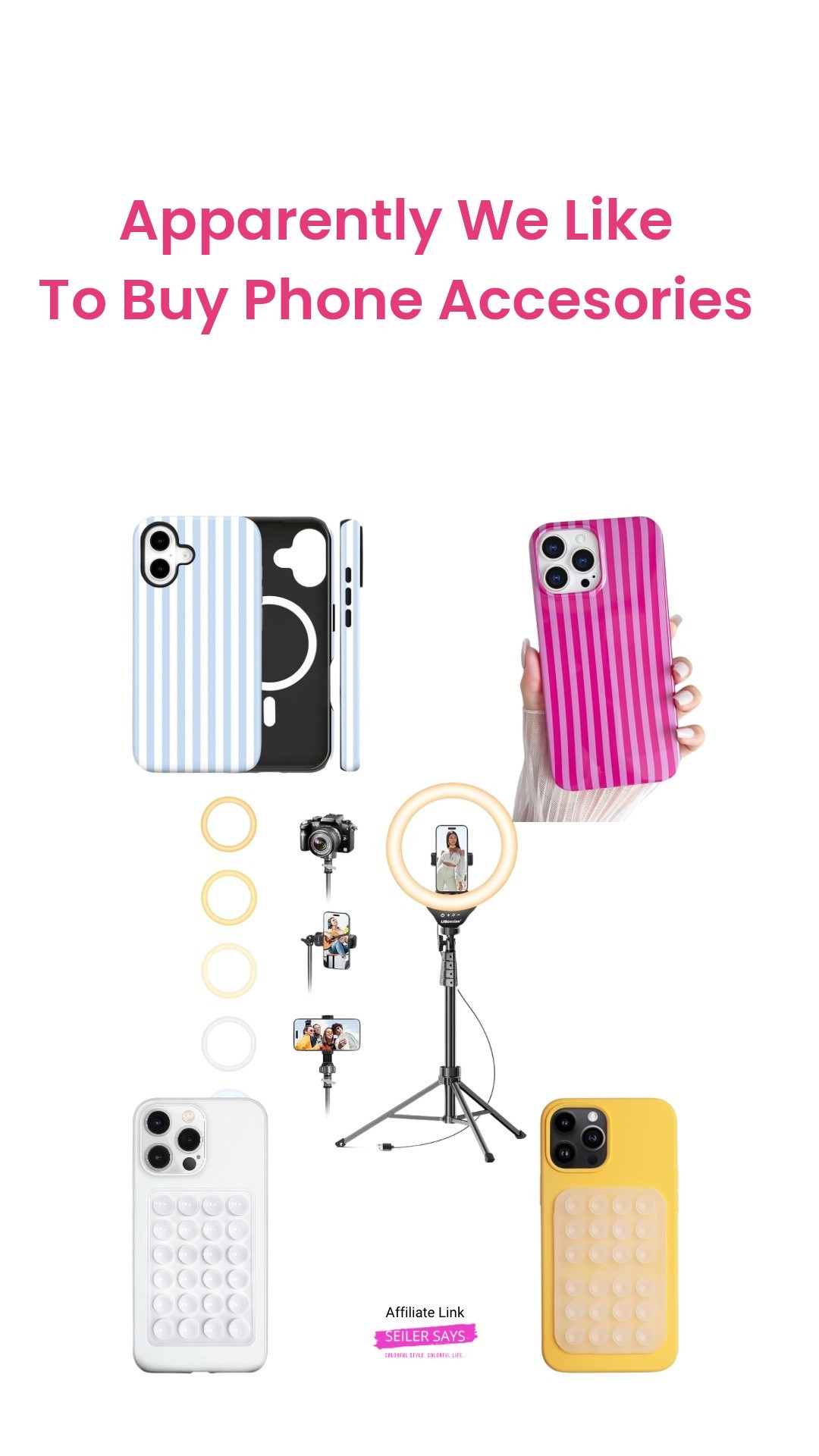 Here is everything we bought this month for our cell phones from Amazon! iPhone colorful cases, Octobuddy silicone suction mounts, and the coolest selfie ring light with tripod stand that has a blue tooth remote!

#LTKOver40 #LTKSaleAlert #LTKTravel