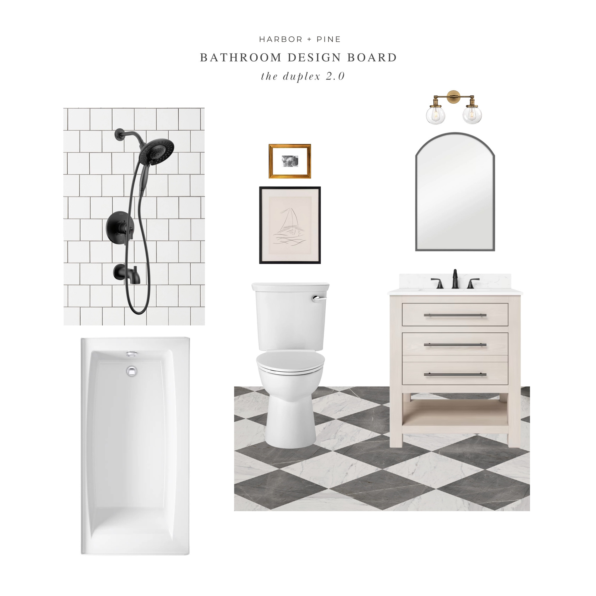 Duplex 2.0 Design Board: The Main Bathroom

#LTKhome