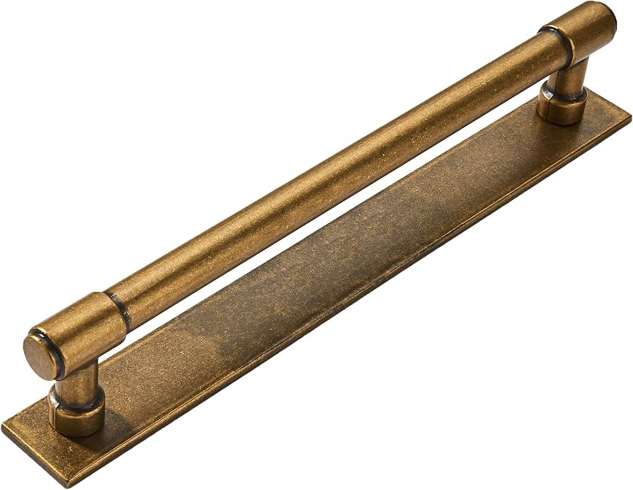 5 Pack 8 Inch(203 mm) Center to Center Antique Brass Cabinet Pull Backplate with Base Plate Zinc ... | Amazon (US)