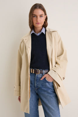 Khaki Drew Mid-Length Trench Coat | Tuckernuck (US)