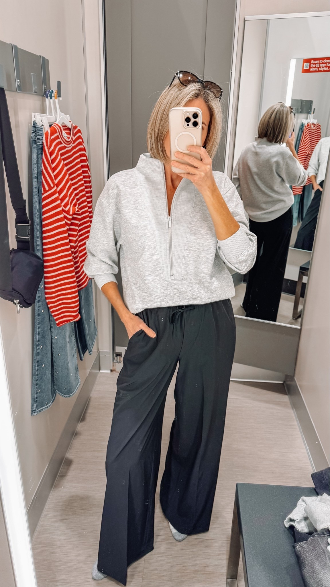 This half zip pullover from Target is such a good one!!! It’s super soft, long enough for leggings or tucks nicely with pants and comes in other colors. Pants are pull on high rise and so comfy! Travel outfit idea. Wearing a size small in both. 

Target finds 




#LTKActive #LTKdayinmylife #LTKootd