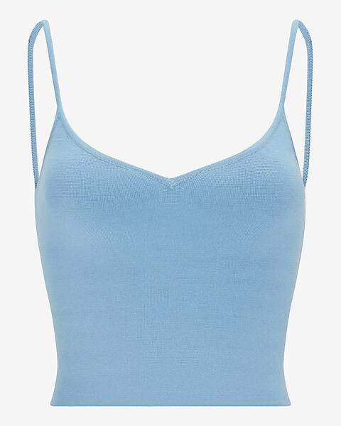 Body Contour Sweetheart Cropped Sweater Cami | Express