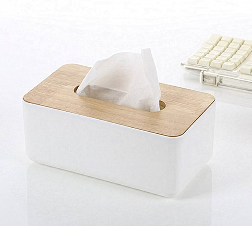 Removable Facial Tissue Box,Oak Cap PP Tissue Box Holder Storage Organizer Rectangle, Napkin Orga... | Amazon (CA)