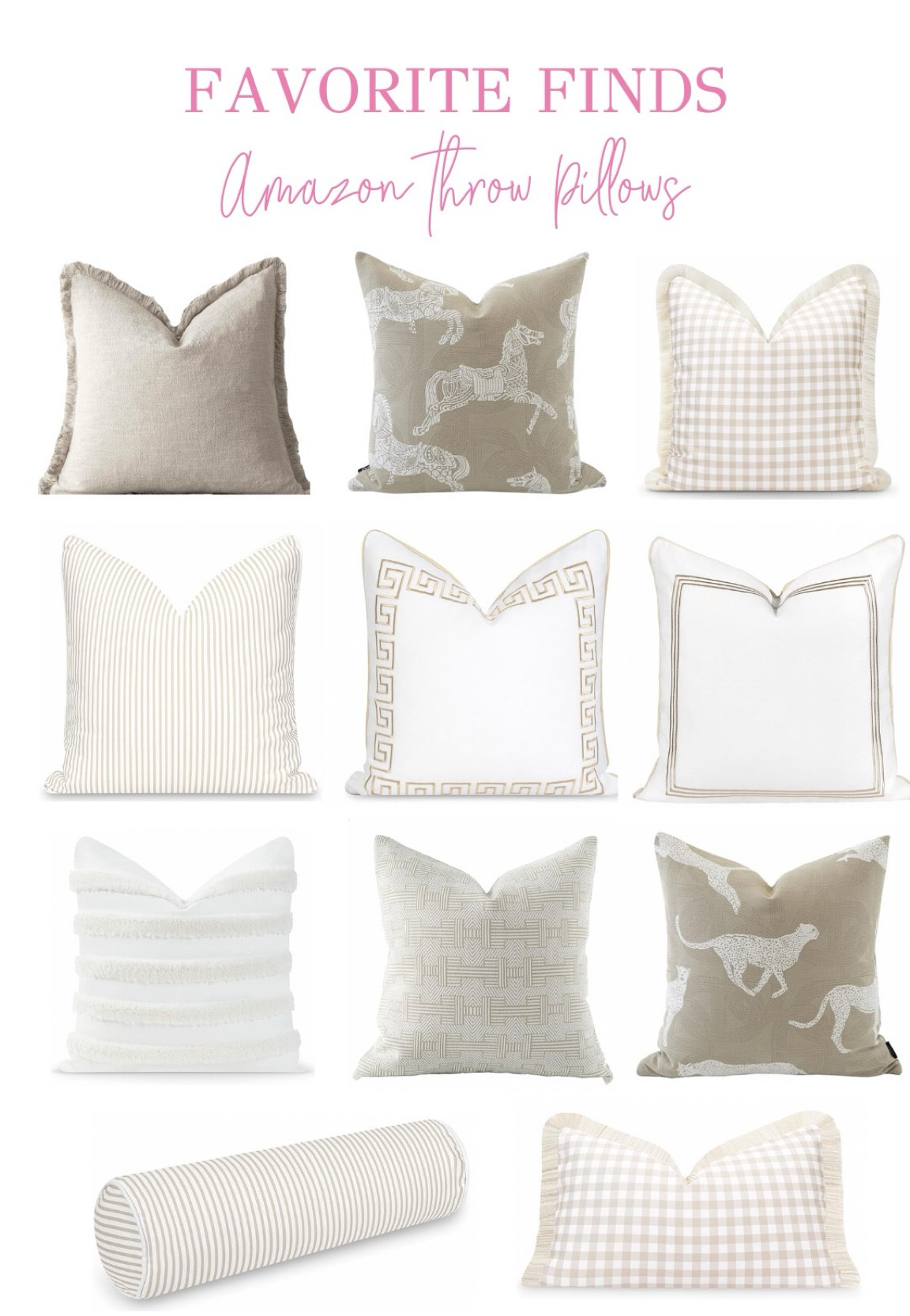 Neutral Throw Pillows from Amazon

#grandmillenial #grandmillenialdecor #grandmillenialstyle #homedecor #throwpillows #pinkpillows #neutralpillows #bluepillows #greenpillows #homeinspo #homedesign #interiordesigb #colorfulhome

#LTKFallSale #LTKHome #LTKFindsUnder50
