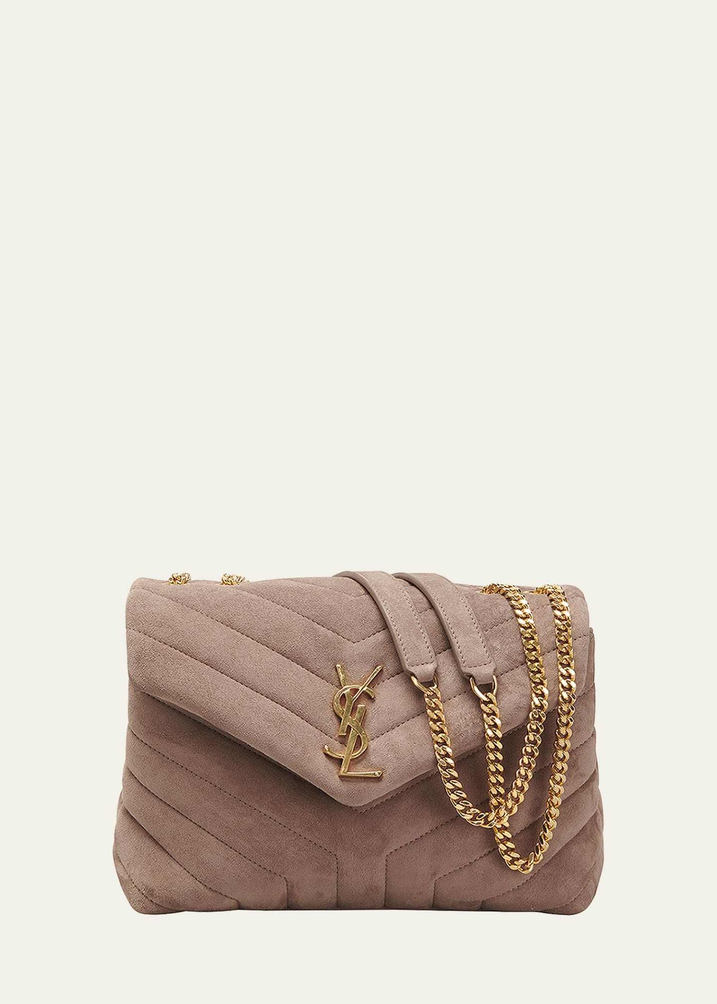 Saint Laurent Lolou Small YSL Suede Shoulder Bag | Bergdorf Goodman