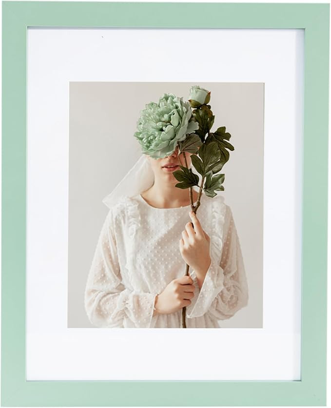 Muzilife 11x14 Wood Picture Frame Flat Display Pictures 8x10 with Mat or 11x14 Without Mat for Wa... | Amazon (US)