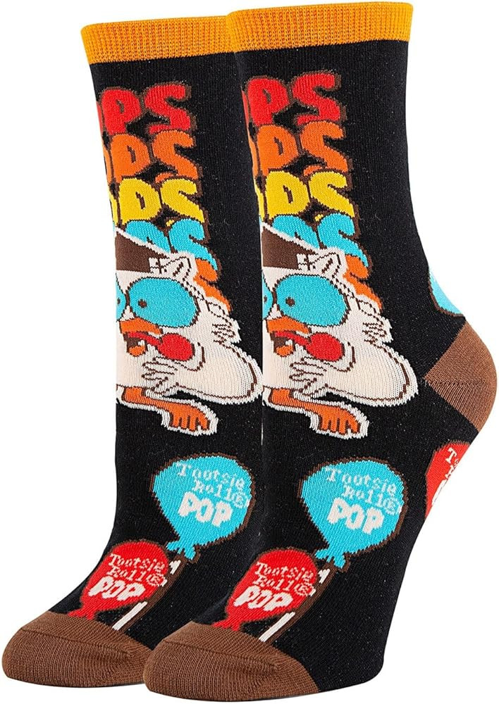 ooohyeah Women's Novelty Tootsie Roll, Blow Pop, Dots Candy Crew Socks, Crazy Funny Cotton Dress ... | Amazon (US)