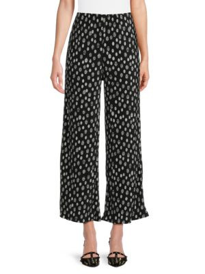 Renee C. Polka Dot Print High Rise Pants on SALE | Saks OFF 5TH | Saks Fifth Avenue OFF 5TH