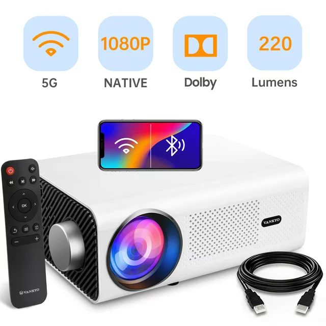 VANKYO Leisure 495W Native 1080P Mini Projector, Full HD 5G WiFi Video Projector with Bluetooth | Walmart (US)