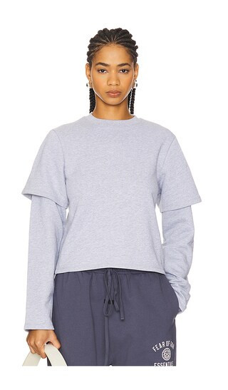 Still Here 2tee Sweatshirt in Grey. - size L | Revolve Clothing (Global)