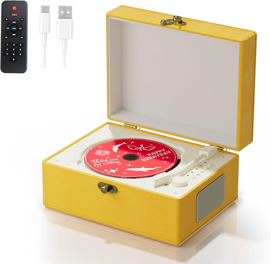 Time Music Box CD Player with Speakers; Bluetooth Transmitter; Festival Gift; BGM Player for Home... | Amazon (US)