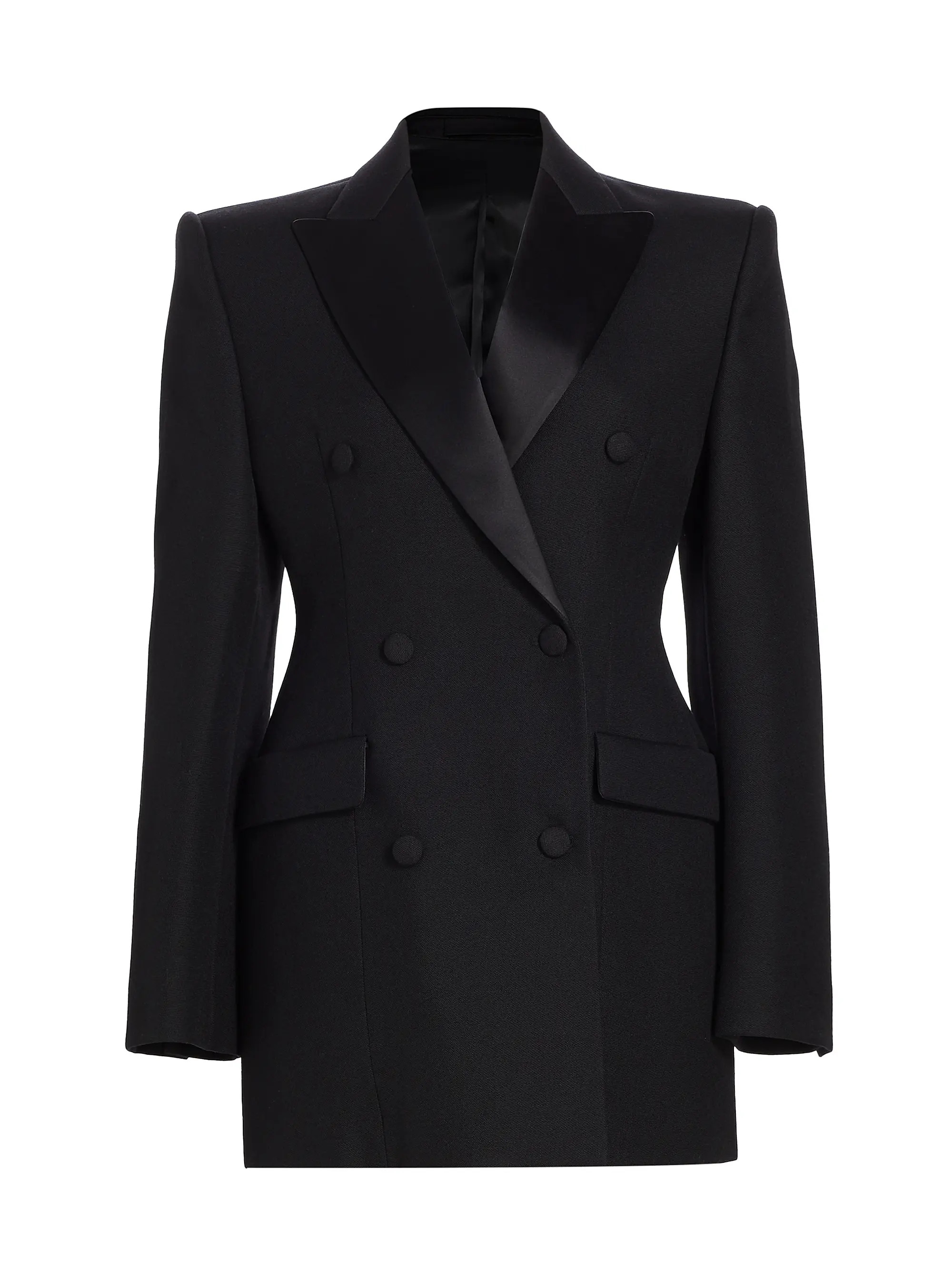 Double-Breasted Wool Blazer Minidress | Saks Fifth Avenue