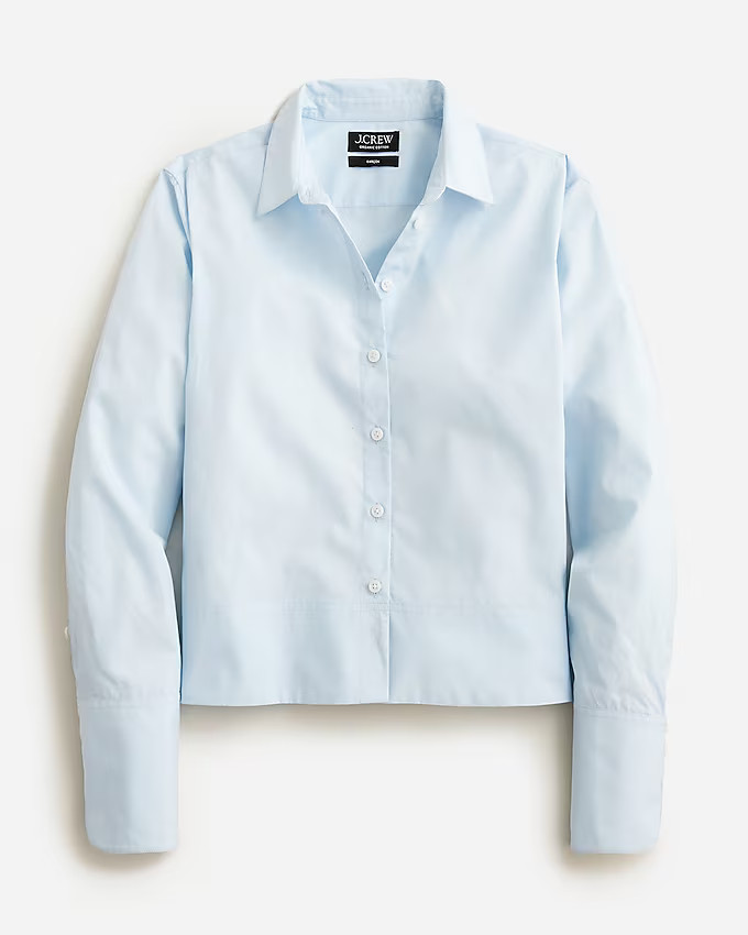 Cropped garçon shirt in cotton poplin | J. Crew US
