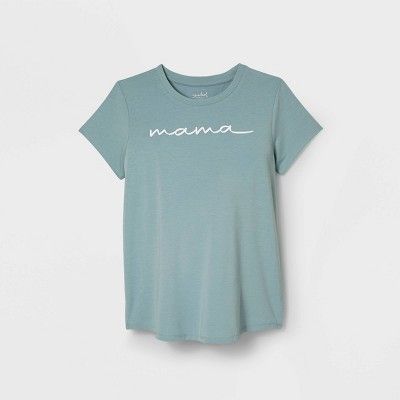 Short Sleeve Scoop Neck Mama Mommy & Me Graphic T-Shirt – Isabel by Ingrid & Isabel™ Blue | Target
