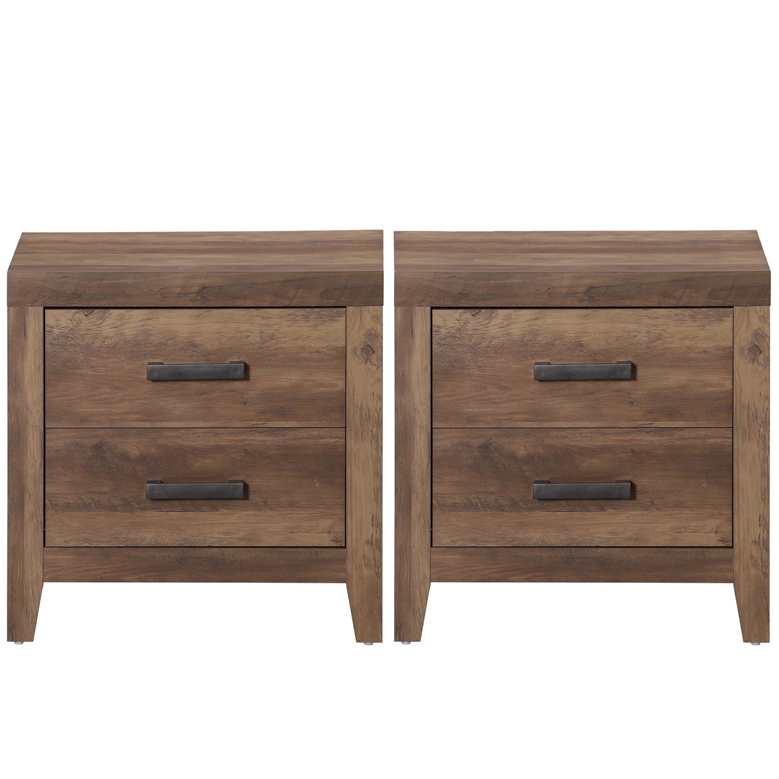 Modern Rustic Brown Nighstand Set Of 2 | Wayfair North America