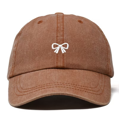 Dalix Bow Dad Cap in Washed Orange | Target
