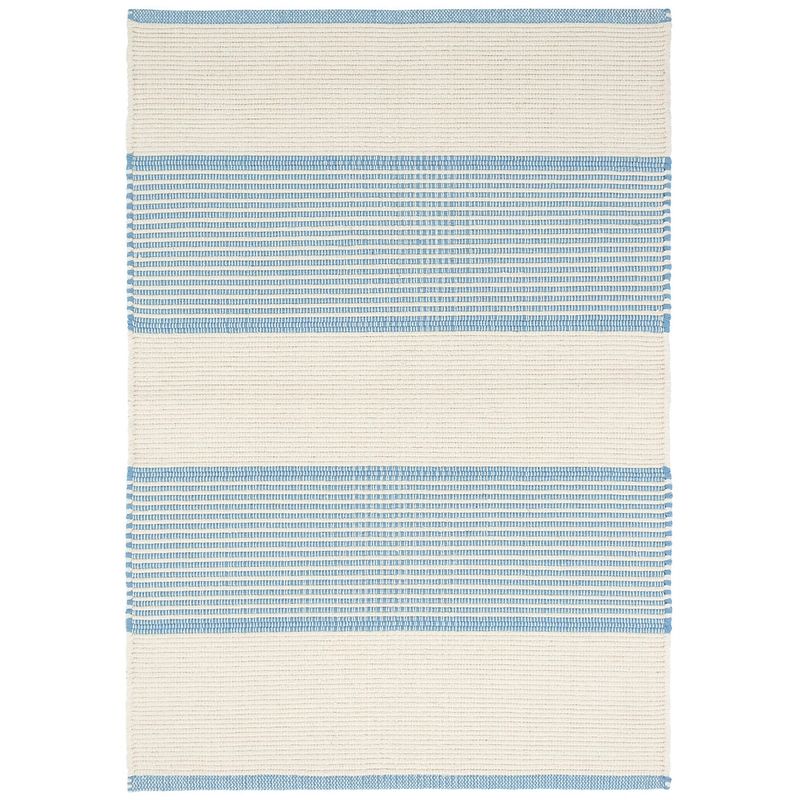 La Mirada Asiatic Blue Handwoven Cotton Rug | Annie Selke