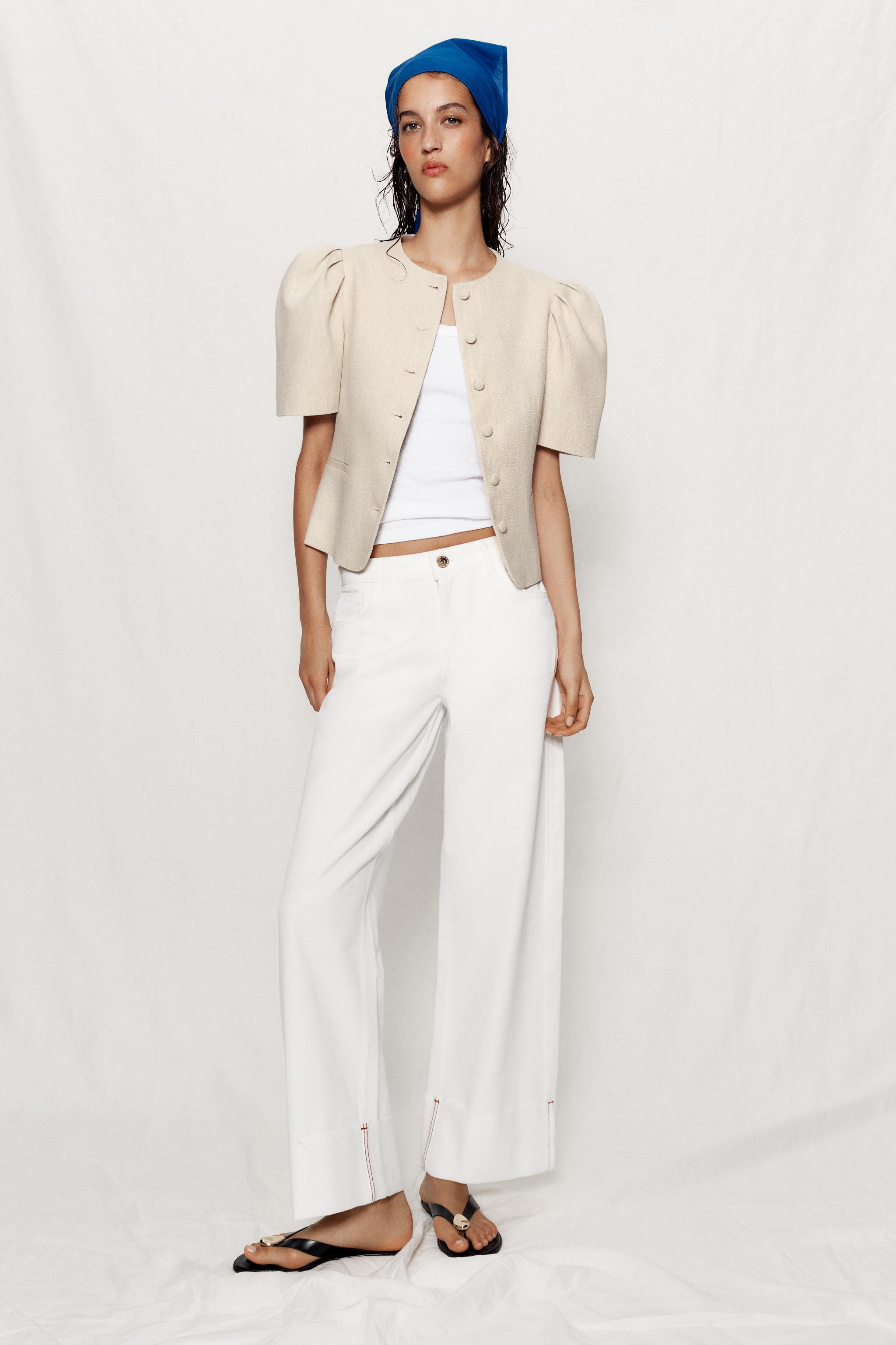 PUFF SLEEVE SHORT SLEEVE BLAZER | Zara UK
