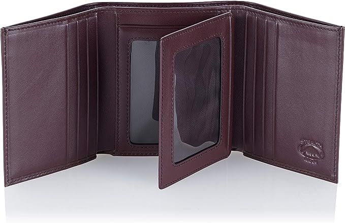 Stealth Mode Leather Trifold RFID Wallet For Men With Flip Out ID Holder | Amazon (US)