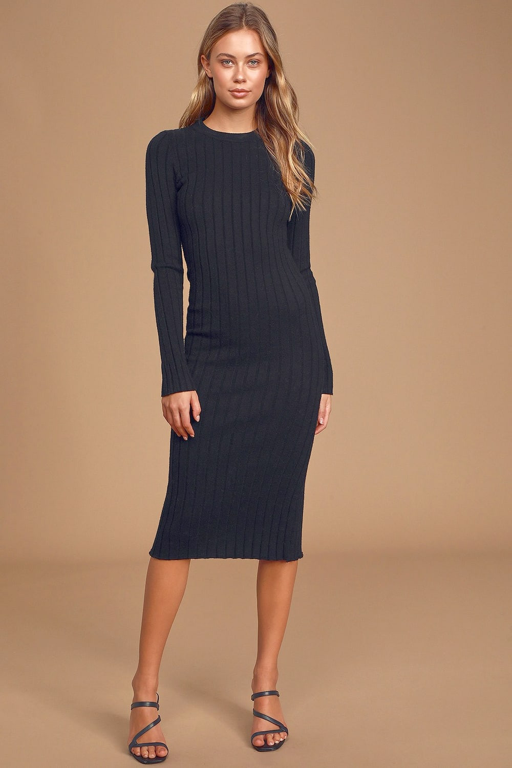 The Best Yet Black Ribbed Bodycon Sweater Dress | Lulus