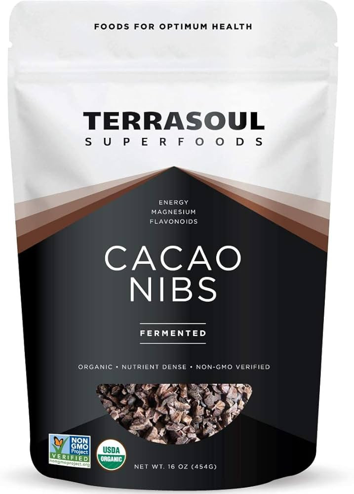 Terrasoul Superfoods Raw Organic Cacao Nibs, 2 Lbs (2 Pack) - Raw | Keto | Vegan | Amazon (US)