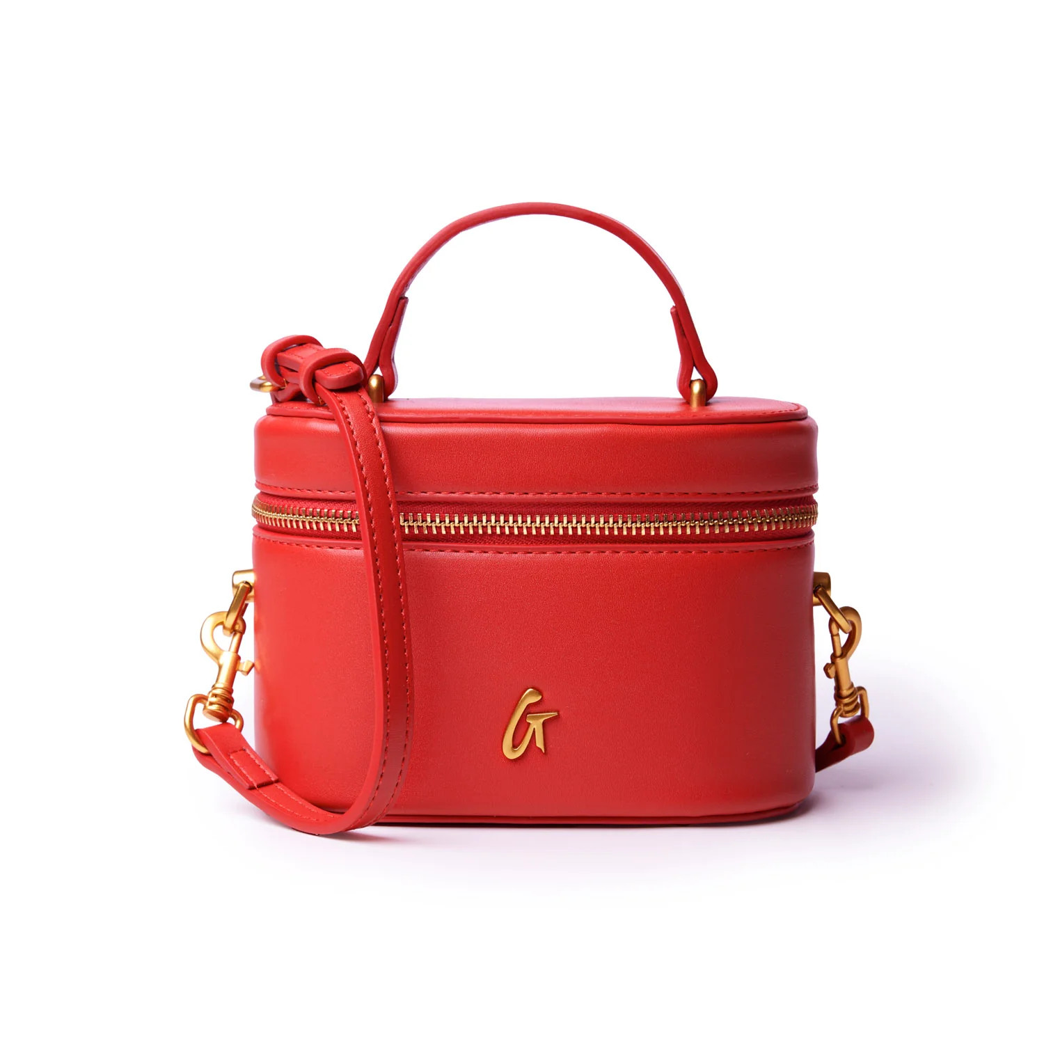 MINI PEBBLE VANITY BAG - RED | Glam-Aholic Lifestyle