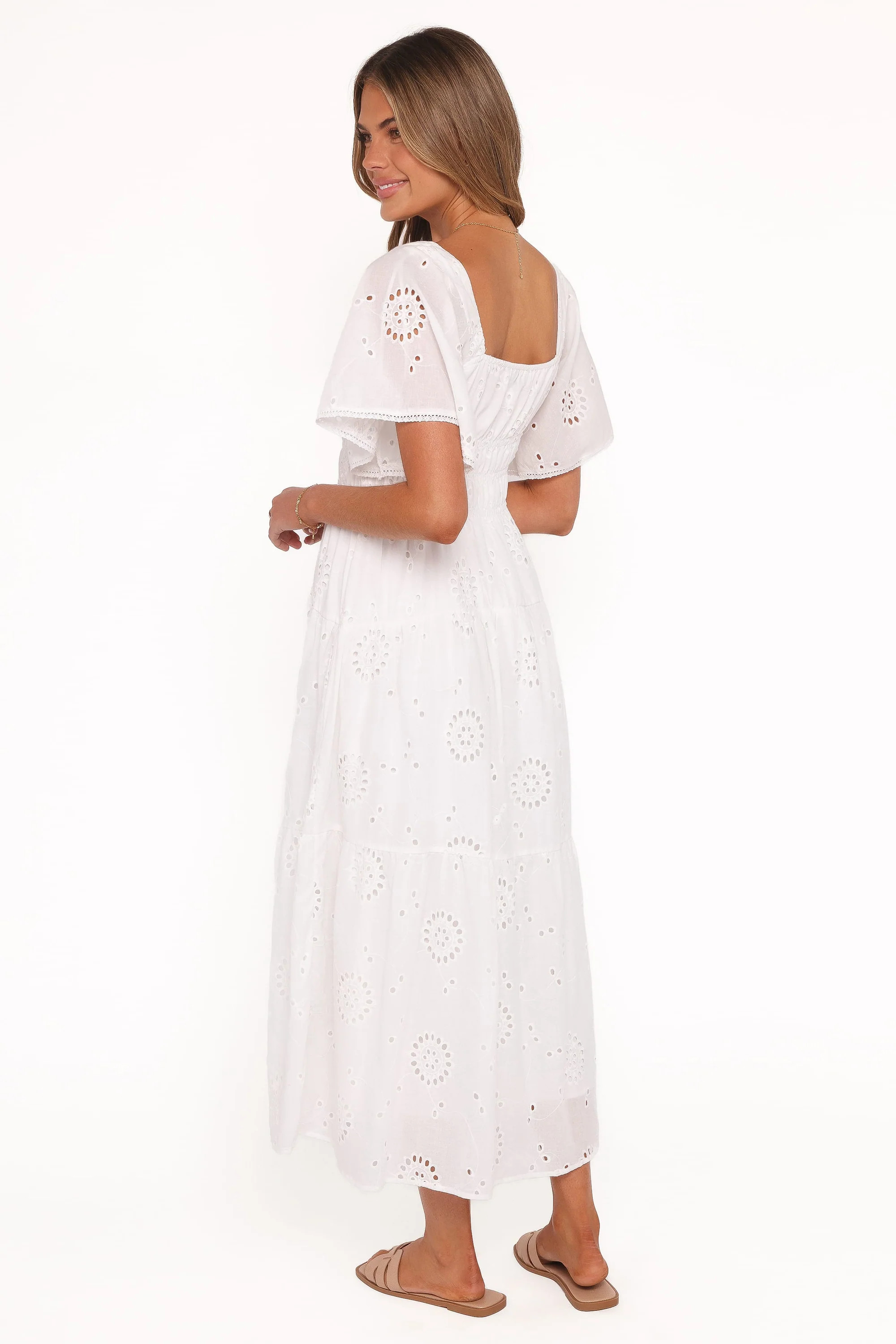 Tierney Midi Dress - White | Petal & Pup (US)