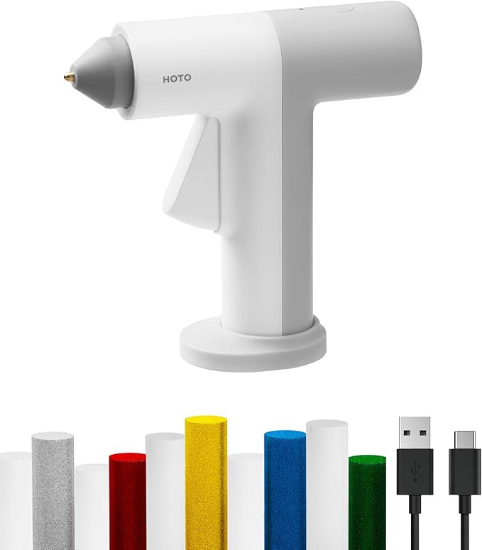 HOTO Cordless Hot Glue Gun, Minimalist Style, 30S Heating Fast, Smart-Power-off, Compact Size, US... | Amazon (US)