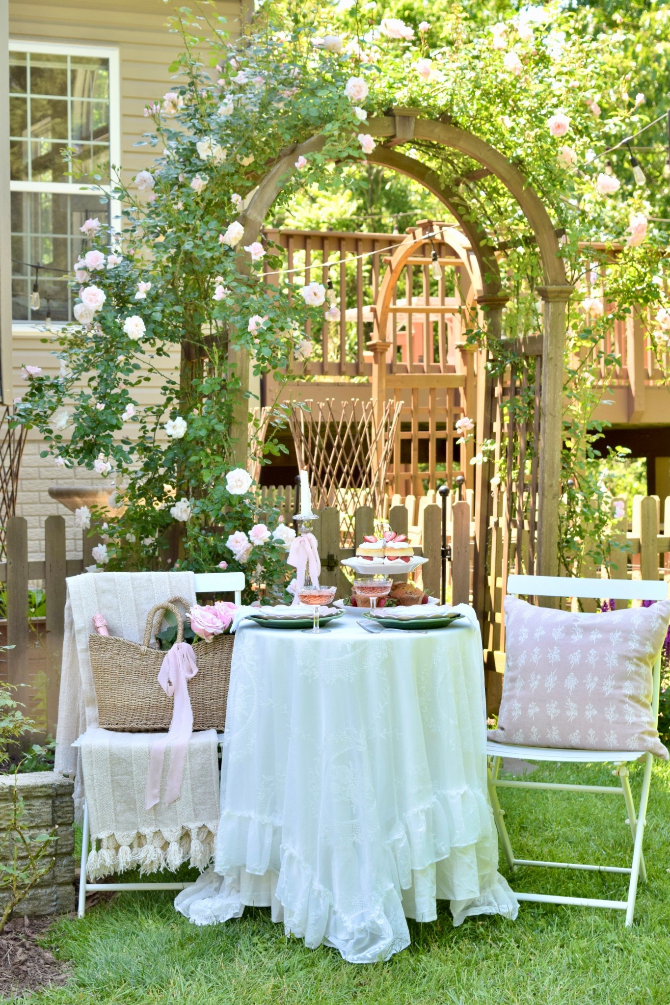 Sale Alert 🔔 My 3 piece table & chair patio set is currently on sale! My exact arbor is back in stock in the cedar, get it while it’s still in stock!  
I’ve linked a very similar cedar arbor option too in case mine sells out.  Spring is a great time to plant something new and/or refresh your garden!  It’s also my favorite time to dine al fresco 🍽️🤎🍃



Garden Table for two, Patio Bistro Set, Folding Outdoor Patio Furniture Sets, 3 Piece Patio Set Of Foldable Patio Table And Chairs, garden arbor, rose arbor, Vita Home & Garden, Cedar Arbor, cedar fence, garden fence, Lowe’s, climbing roses, garden roses, pink roses, Heirloom Roses, Replacements LTD, vintage China, Vintage plates, Royal Swirl, vintage coupes, Waterford Lismore Champagne Coupes, Lenox French perle blush petal plates, 2-tier server, Lenox, Bordallo Pinheiro, cabbage plates, canbageware, dinnerware, tableware, Wedding decor, wedding arbor, wedding table decor, wedding cake table


#ltkhome 
#LTKParties #ltkwedding #ltkspring

@Lowe's @Wayfair @m

#LTKSeasonal #LTKSaleAlert #LTKHome